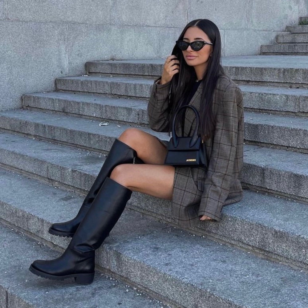 Zara leather knee high boots - Picture 8 of 10